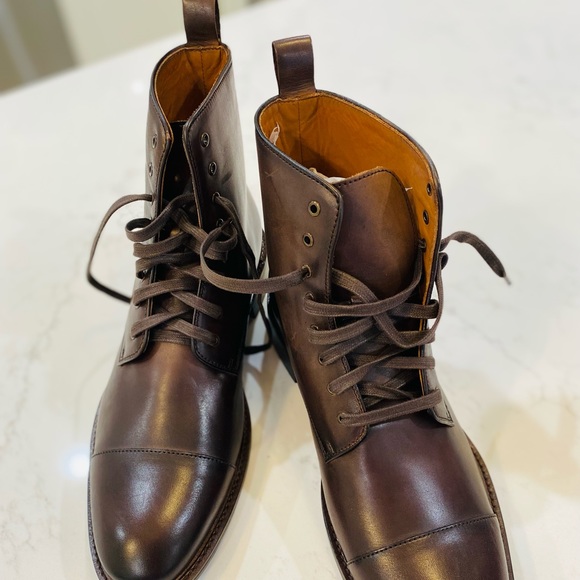 NWT Brown Cap Toe Boots main image 10